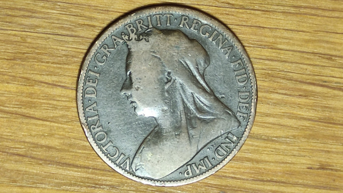 Marea Britanie - moneda de colectie - 1 penny 1900 - Victoria - starea din poza