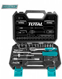 TOTAL - TRUSA DE CHEI TUBULARE 1/4 CU ANTRENOR 45 PIESE (INDUSTRIAL) PowerTool TopQuality