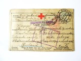 Rara! Carte postala tipografiata Crucea Rosie cenzurata militar Odesa 1916 expediata de un prizonier WWI din lagarul de Ekaterinoslav(Dnipro-Ucraina)