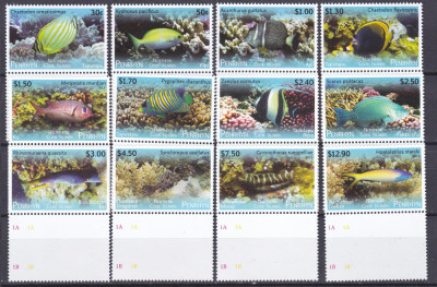 DB1 Fauna Marina Pesti 2013 Penrhyn 12 v. cu Tab MNH foto