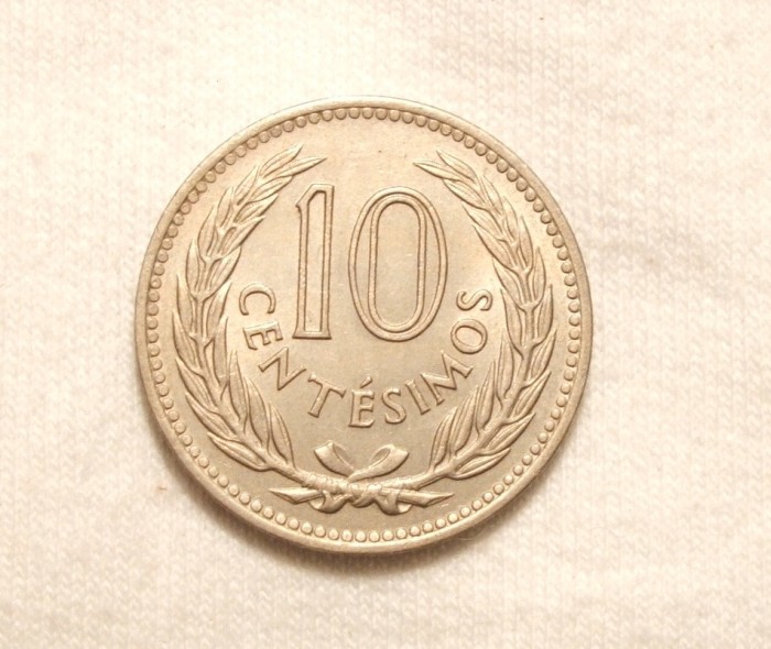 PARAGUAY 10 CENTESIMOS 1953 UNC