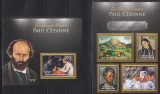Centrafricana 2013 - Picturi de Paul Cezanne, Bloc+Colita, MNH