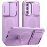 Cumpara ieftin Husa MagSafe pentru Samsung Galaxy A57 5G, Tech-Protect, Kevlar Aura, Violet