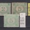 Taxa de plata tipar verde fara filigran 1887-1890 MH