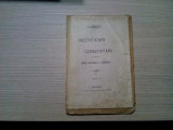 RECTIFICARI si CONSTATARI cu privire la BANCA NATIONALA - I.G. Bibicescu - 1914
