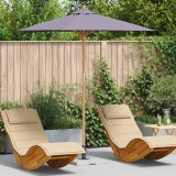 VidaXL Parasol Grădină Gri &Icirc;nchis 217x230 cm din Bambus
