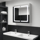 Dulap de baie cu oglinda si LED, 80x12,2x68 cm GartenMobel Dekor, vidaXL