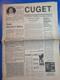 ziarul cuget februarie 1993 - mislea - manastire , inchisoare ,azil , bustul regelui mihai
