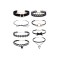 Set 8 colier choker elegant, negru