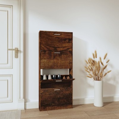 vidaXL Pantofar, stejar fumuriu, 59x17x150 cm, lemn compozit 342523 foto