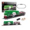 Set blocuri de constructie tren cu cisterna, telecomanda, verde, 51,3x10,1x7,2cm, 1090 piese, Lean 23652