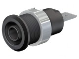 Soclu Banană 4mm 32A 1kV Negru Nichelat
