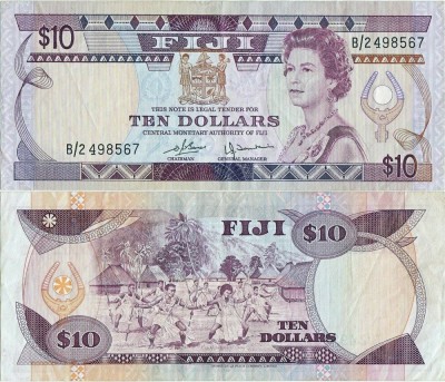1980, 10 dollars (P-79a) - Fiji! foto