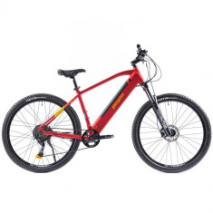 Bicicleta Electrica Pegas Drumet Dinamic, M, Roti 29inch, 9 Viteze, Viteza maxima 25 Km, Autonomie 70Km, Motor 250 W (Rosu/Galben)