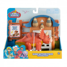 Set figurina Triceratops Dino Ranch, Dino Action Pack, DNR0024