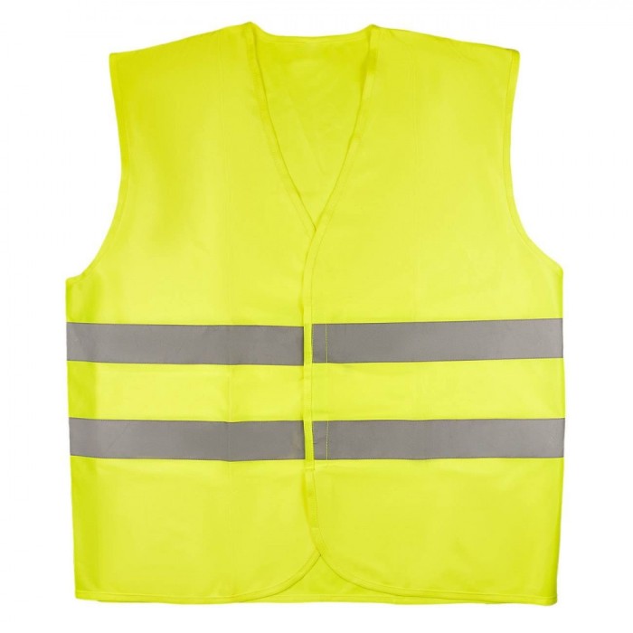 Vestă Reflectorizantă Siguranță Auto, Verde, Benzi Reflectorizante