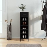 vidaXL Pantofar, negru, 30x35x105 cm, lemn compozit