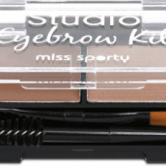 Miss Sporty Studio Eyebrow kit fard sprâncene 001 Medium Brown, 2,4 g