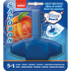 Odorizant solid Sano pentru vasul toaletei, Bon Blue Peach, 55g foto