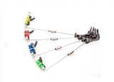 Set 4 Swingeri Pescuit Cool Angel, LED Multicolor, Rezistent Vant/Ploaie, Clips Ajustabil