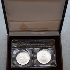 Set monede de argint - 500 si 1000 Lire 1987, San Marino - FDC - G 4023