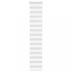 vidaXL Jaluzea tip zebra alb lățime țesătură 45,9 cm poliester
