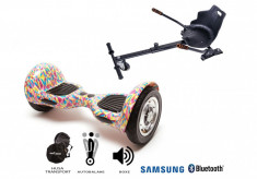 PACHET PROMO Smart Balance? Premium Brand: Hoverboard Off Road Abstract + Hoverseat, roti 10 inch Pneumatice, Bluetooth, baterie Samsung, Boxe inco foto