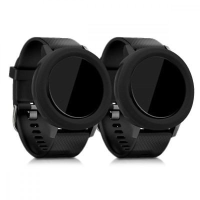 Set 2 Huse pentru Garmin Vivoactive 3, Silicon, Negru, 44912.47 foto