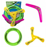 Set de joaca frisbee si bumerang,3 piese set,plastic