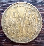(M1438) MONEDA AFRICA OCCIDENTALA FRANCEZA - 10 FRANCS 1956, PROTECTORAT FRANCEZ
