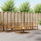 vidaXL Set de canapele de exterior 5 pcs natural Lemn Solid de Acacia 3367172