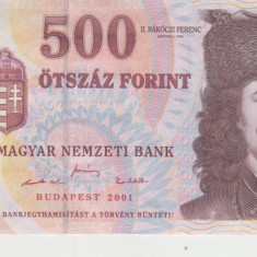 M1 - Bancnota foarte veche - Ungaria - 500 forint - 2001