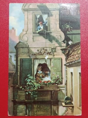 Pictura de Spitzweg, vedere litho Stengel foto