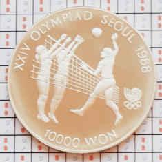 1510 Coreea de Sud Korea 10000 Won 1987 Volleyball 33,6g km 63 proof argint