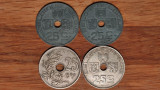 Belgia - colectie 4 monede diferite 25 centimes - 1927 -&gt; 1946 (vezi descrierea), Europa