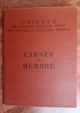 QW13 6 - 1960 - Carnet de membru - Uninunea de cultura fizica si sport din RPR