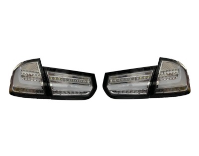 Set stopuri, lampa spate BMW Seria 3 (F30), 01.2012-2015, partea stanga, dynamic indicator; LED; crom, transparent; TUNING, foto