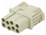 Conector ILME HDC insert contact mamă MIXO 8 pini 16A 600V