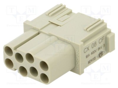 Conector ILME HDC insert contact mamă MIXO 8 pini 16A 600V foto