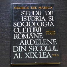 Studii de istoria si sociologia culturii romane ardelene din sec XIX 2 G.Marica