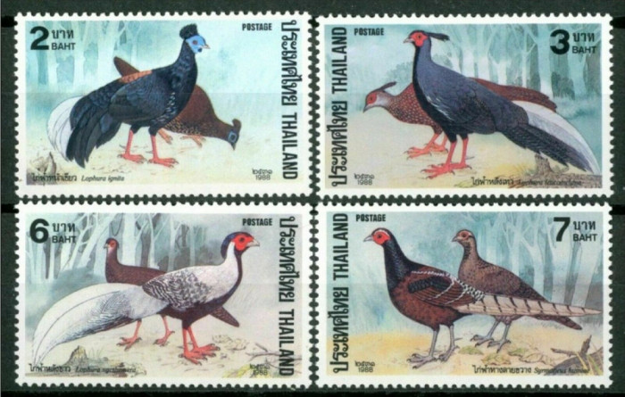 THAILANDA 1988 FAUNA PASARI FAZANI