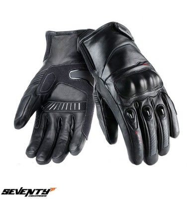 Manusi barbati pentru scuter - motocicleta iarna Seventy model SD-C13 negru &amp;ndash; WinterTex &amp;ndash; degete tactile M (8 cm) foto