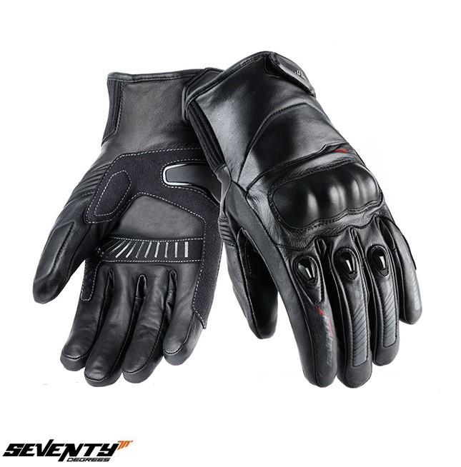 Manusi barbati pentru scuter - motocicleta iarna Seventy model SD-C13 negru &ndash; WinterTex &ndash; degete tactile M (8 cm)