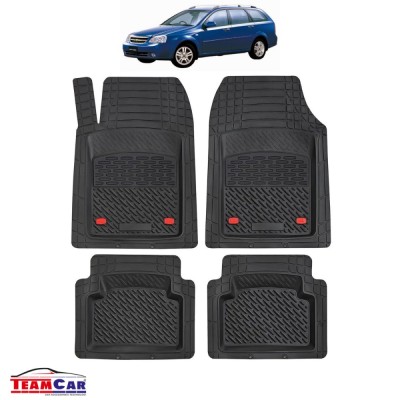 Covorase Auto TeamCar&amp;reg; Tip Tavita Compatibile Chevrolet Nubira J150 (2003&amp;ndash;2010) Negru Material Rezistent foto