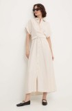 Answear Lab rochie culoarea bej, maxi, evazată