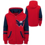 Washington Capitals hanorac cu glugă pentru copii faceoff colorblocked fleece full-zip - Dětsk&eacute; S (6 - 9 let)