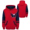 Washington Capitals hanorac cu glugă pentru copii faceoff colorblocked fleece full-zip - Dětsk&eacute; XL (14 - 16 let)