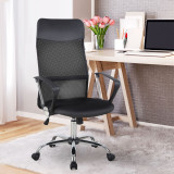Cumpara ieftin HOMCOM scaun ergonomic de birou, insertie plasa, negru
