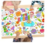 Cumpara ieftin Poster Gigant de Colorat pentru Copii , Tematica Spatiala, 80x183 cm, Activitate Creativa pentru Petreceri si scoala