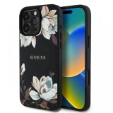 Guess Husa PU Grained Magnolia MagSafe iPhone 16 Pro Negru